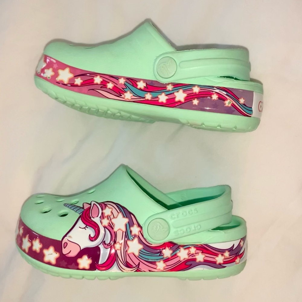CROCS UNICORN Sandals shoes girls size 6 - Picture 5 of 10